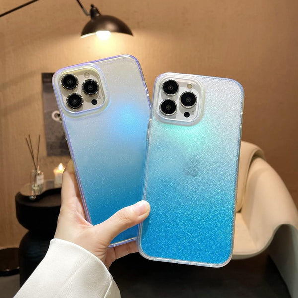 Glitter Gradient Flashing Multicolor iPhone Case