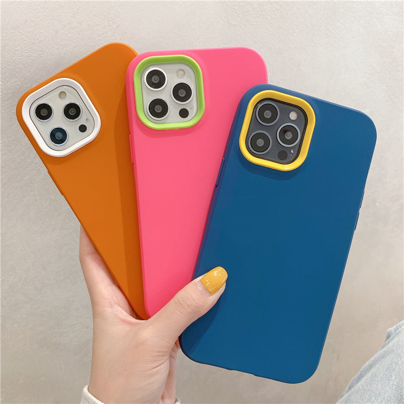 Solid Color Contrast iPhone Case