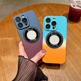FADED COLOR MATTE MAGSAFING IPHONE CASE WITH LENS PROTECTOR