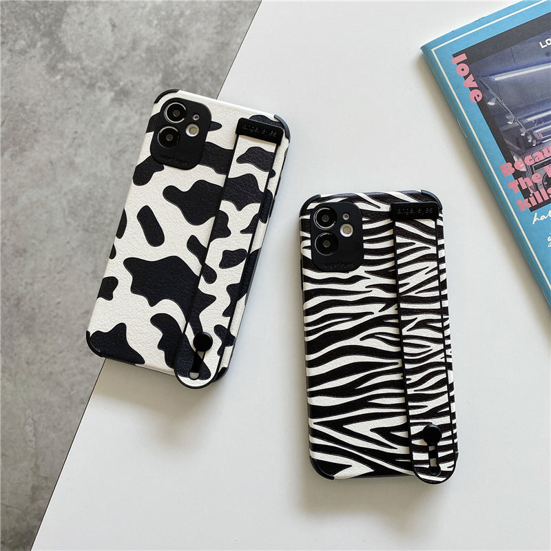 Wristband Zebra Cow Pattern iPhone Case