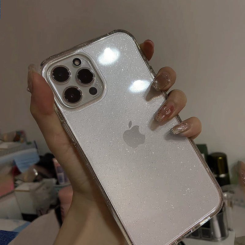 Glittered Transparent iPhone Case