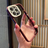 CONTRAST WHITE COLOR CAMERA IPHONE CASE WITH LENS PROTECTOR