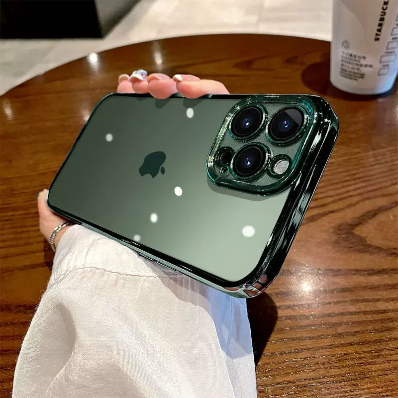 UPGRADED CLEAR SILICONE IPHONE CASE WITH CAMERA PROTECTOR