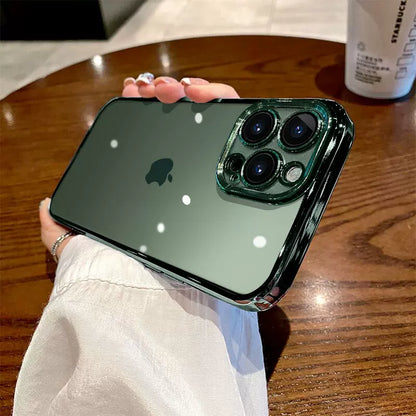 UPGRADED CLEAR SILICONE IPHONE CASE WITH CAMERA PROTECTOR
