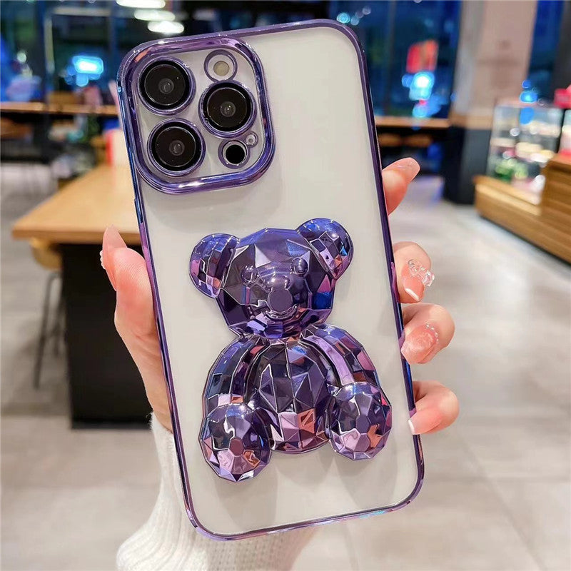 3D CRYSTAL BEAR IPHONE CASE WITH CAMERA PROTECTOR