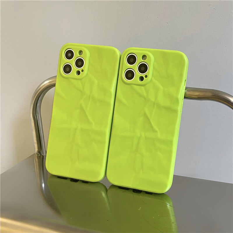 Niche Style Fluorescent Green iPhone Case