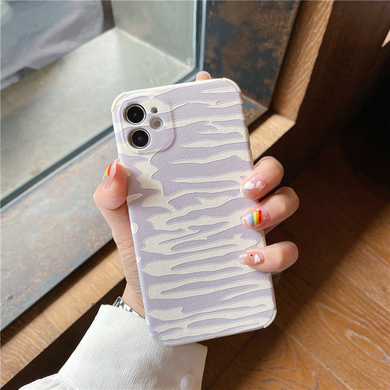 Embossed Sheepskin Zebra iPhone Case