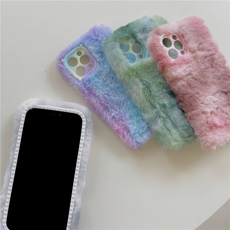 Gradient Dye Plush iPhone Case