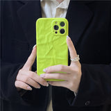 Niche Style Fluorescent Green iPhone Case