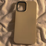 Solid Color Silicone Contrast Lens iPhone Case