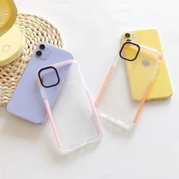Colored Frame Clear iPhone Case