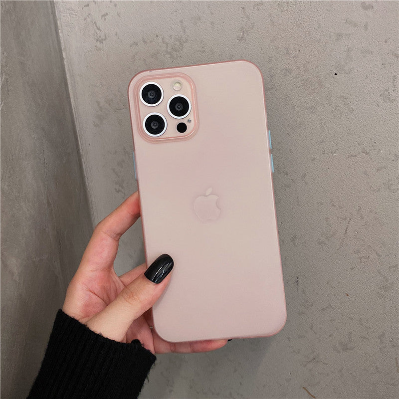 Powder Pink Frosted Thin iPhone Case