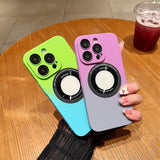 FADED COLOR MATTE MAGSAFING IPHONE CASE WITH LENS PROTECTOR