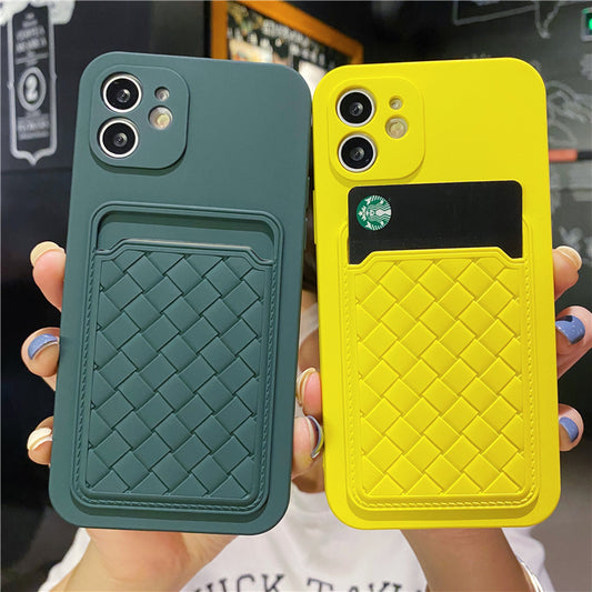Weave Pattern Card Holder iPhone Case