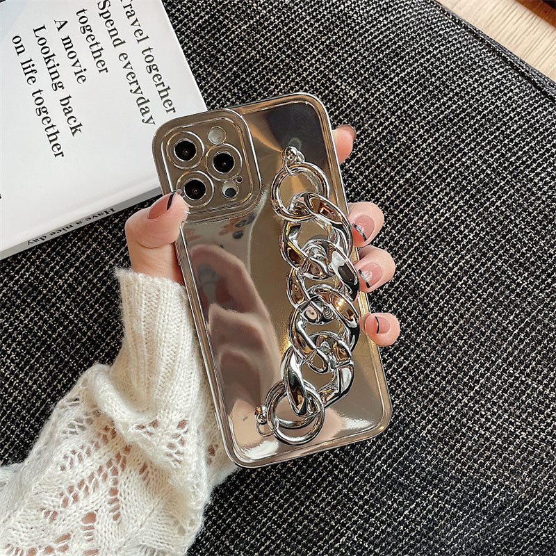 Electroplating Silver Big Chain iPhone Case