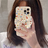 Colorful Polka Dot Bow iPhone Case