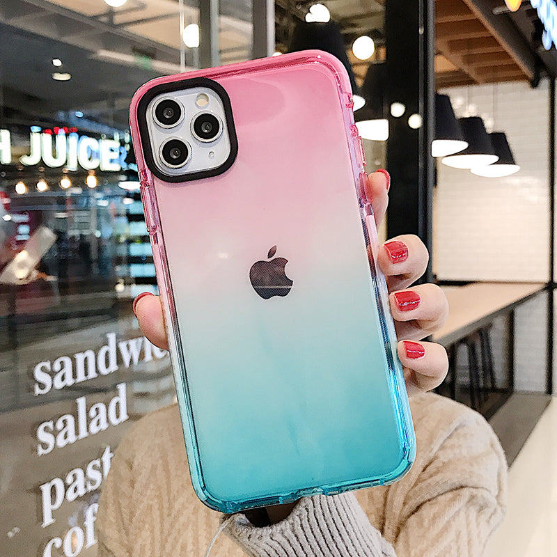 Transparent Gradient Soft Rubber iPhone Case