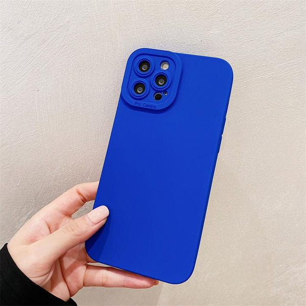 Solid Color Soft Silicone iPhone Case