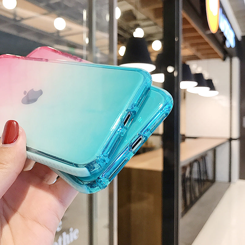 Transparent Gradient Soft Rubber iPhone Case