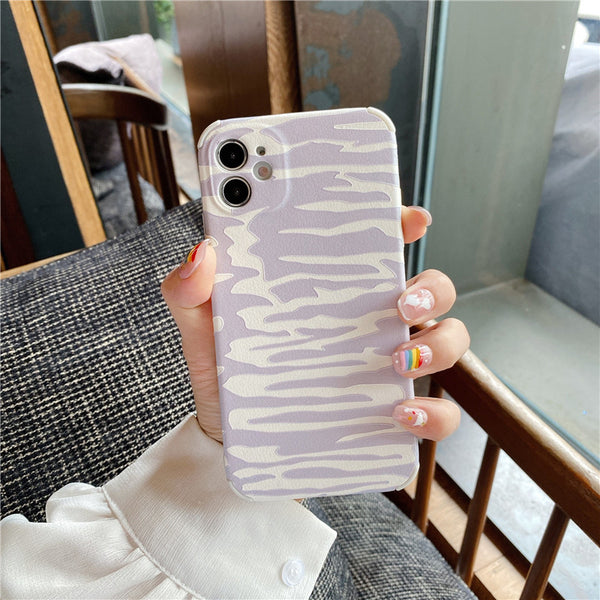 Embossed Sheepskin Zebra iPhone Case