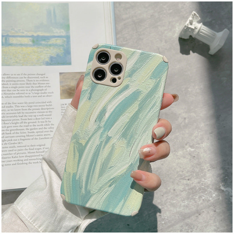 Oil Painting Feather Pattern iPhone Case