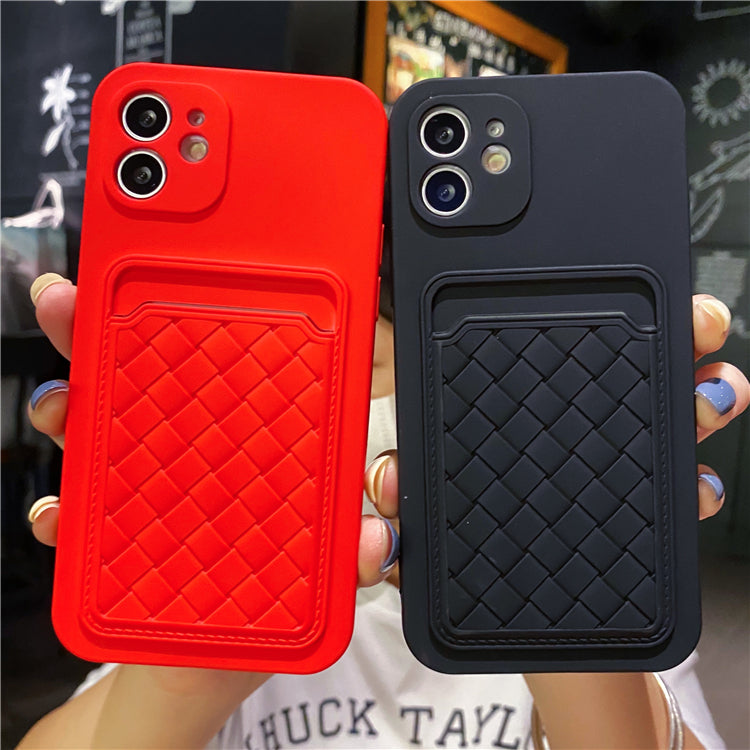 Weave Pattern Card Holder iPhone Case