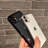 Black Silver Edge Transparent iPhone Case