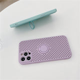 Heat Dissipation Ring Bracket With Strap iPhone Case