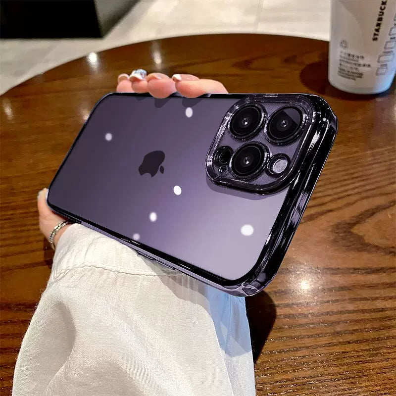 UPGRADED CLEAR SILICONE IPHONE CASE WITH CAMERA PROTECTOR