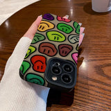 COLORFUL SMILEY SILICONE IPHONE CASE