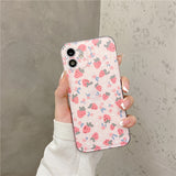 Strawberry Flowers iPhone Case
