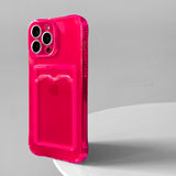 Fluorescent Polaroid iPhone Case With Photo Bank Card Insert