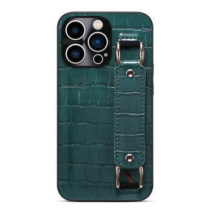 Genuine Leather Wristband Bracket iPhone Case