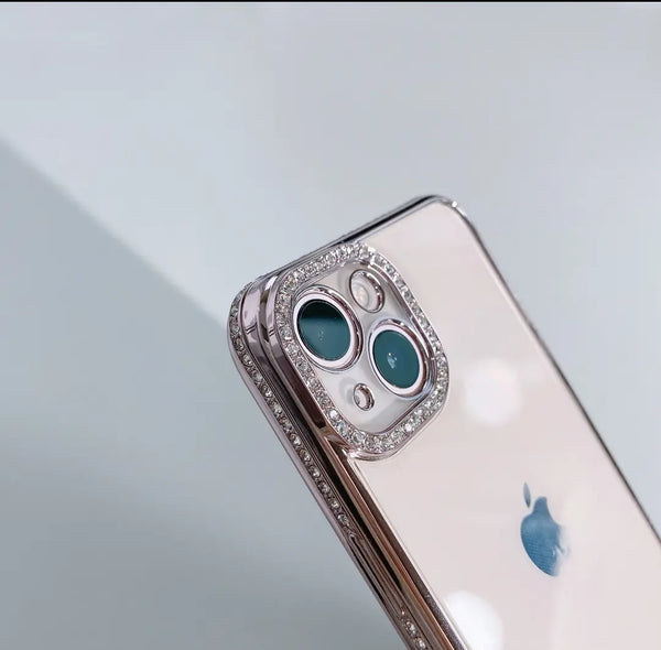 Luxury Rhinestones Transparent iPhone Case