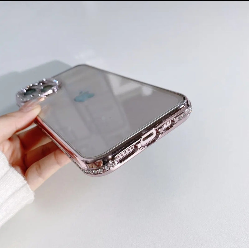 Luxury Rhinestones Transparent iPhone Case