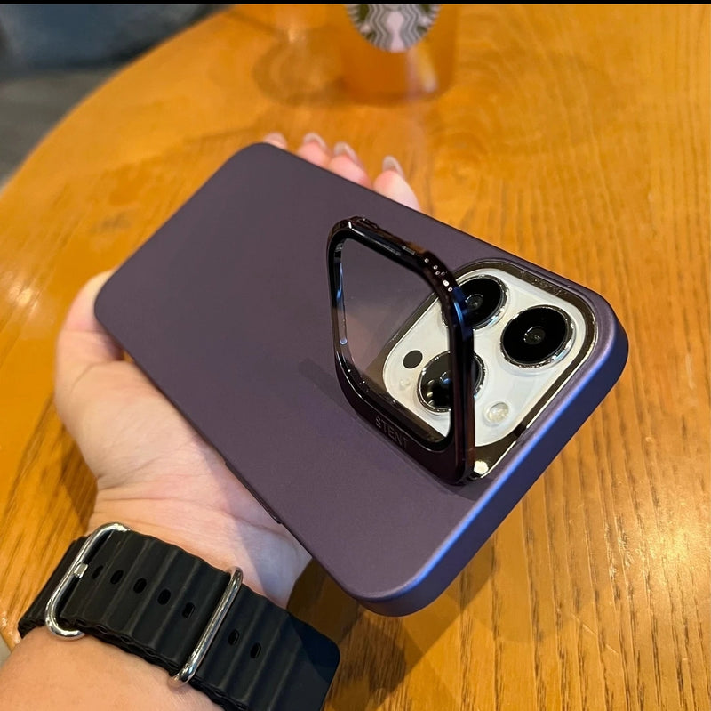 Hidden kickstand & Lens Protector Ultra Thin iPhone Case