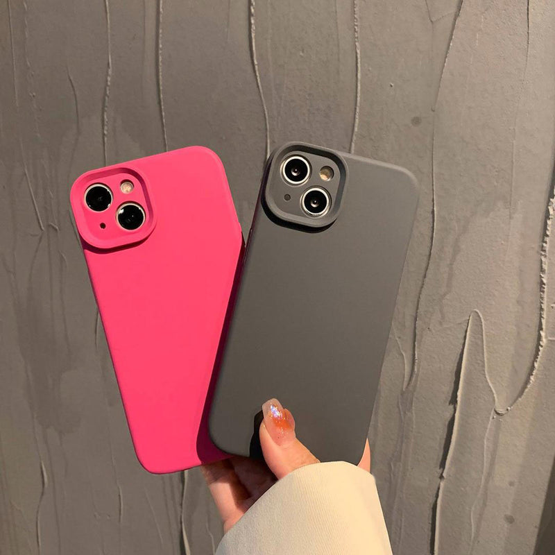 Soft Silicone Solid Color iPhone Case