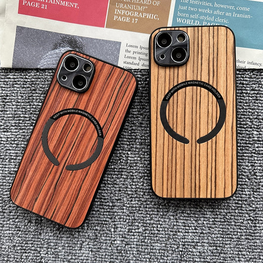 Wooden MagSafe iPhone 14 Pro Max case With Camera Protector