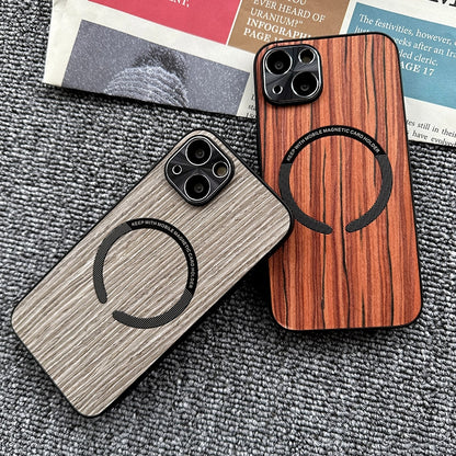 Wooden MagSafe iPhone 14 Pro Max case With Camera Protector