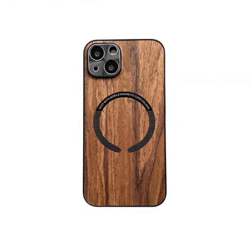 Wooden MagSafe iPhone 14 Pro Max case With Camera Protector