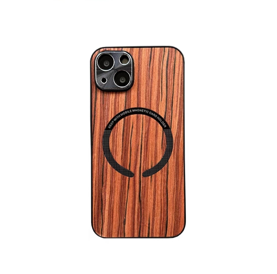 Wooden MagSafe iPhone 14 Pro Max case With Camera Protector