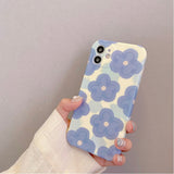 Blue Floral Pattern iPhone Case
