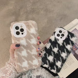 Houndstooth Plush iPhone Case