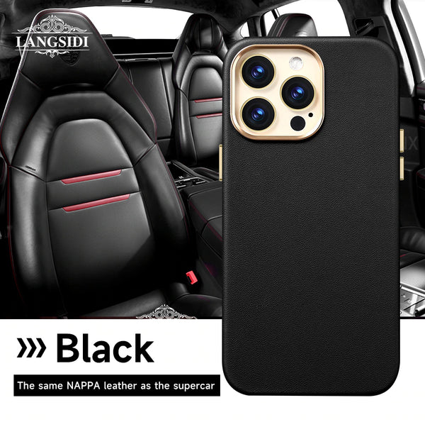 Genuine leather Magnetic iPhone Case
