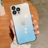 Faded Color Clear iPhone Case With Camera Protector