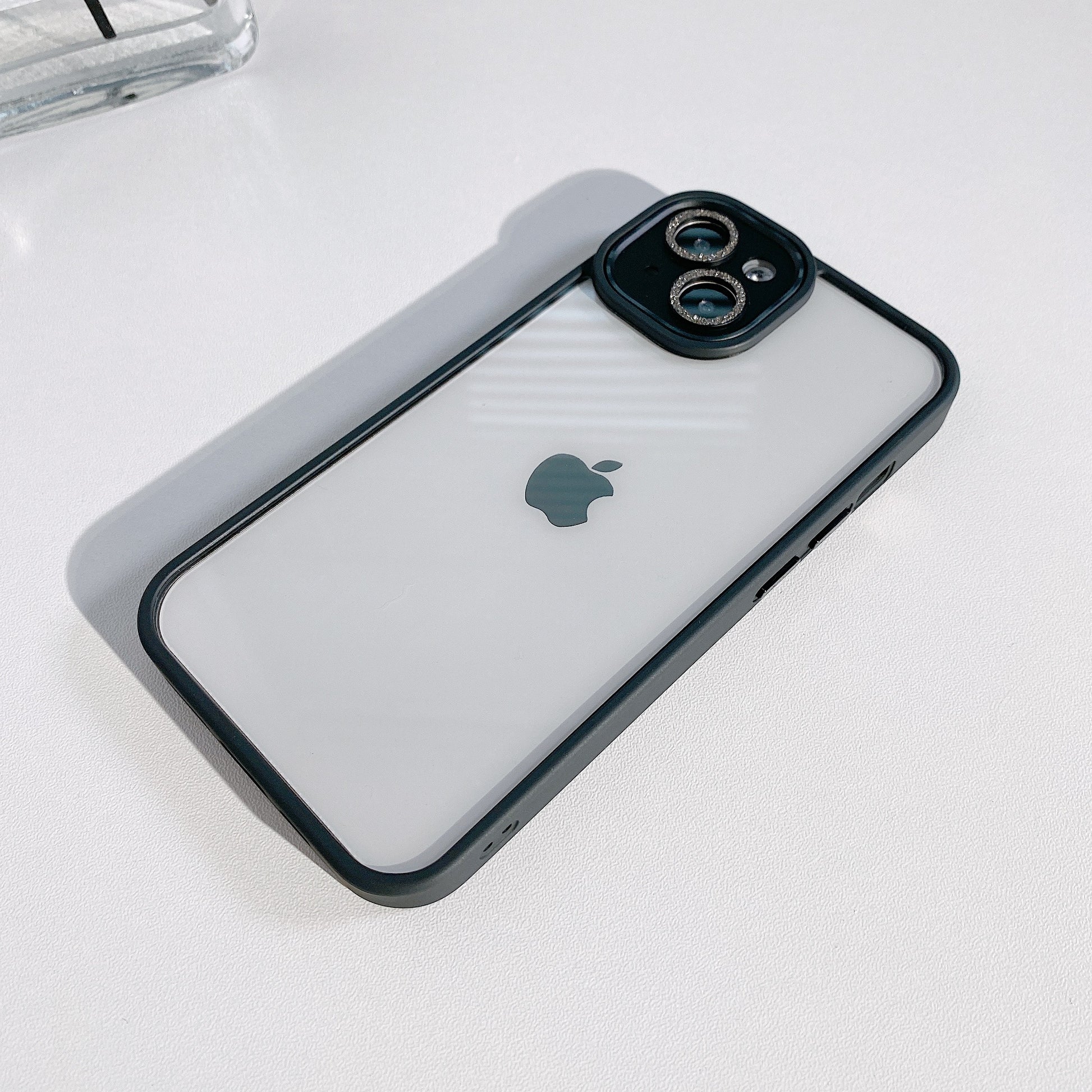 Shockproof Clear iPhone Case With Sparkly Lens Protector