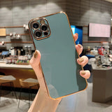 Solid Plating Lens Protection iPhone Case