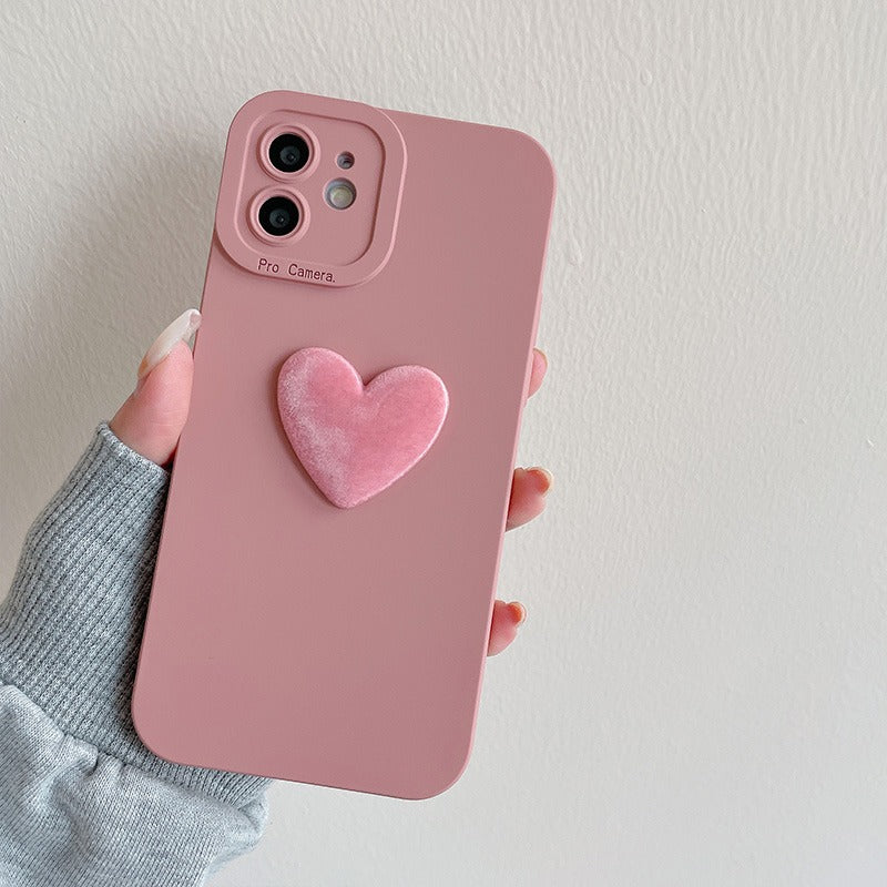 3D Heart Pink Blush iPhone Case