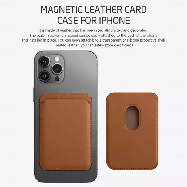 Magsafing Magnetic Leather Card Case
