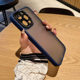 High Quality Frosted Anti-Fingerprint iPhone Case With Camera Protector